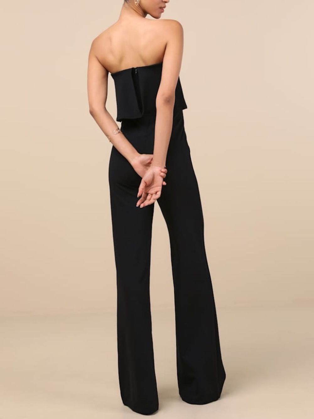Lulu’s XS Power of Love Black Strapless Jumpsuit - Picture 2 of 12